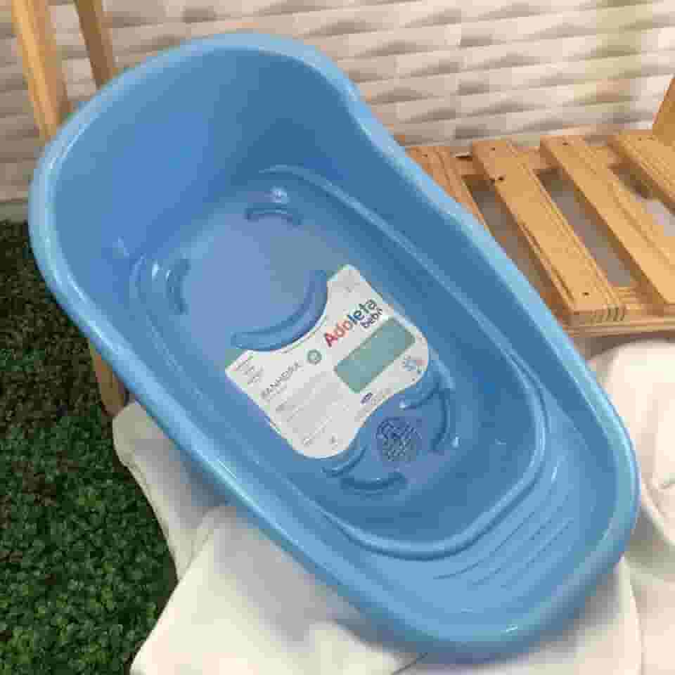 Banheira Para Bebê 20 Litros Sólida Resistente Infantil Anatômica (Azul)