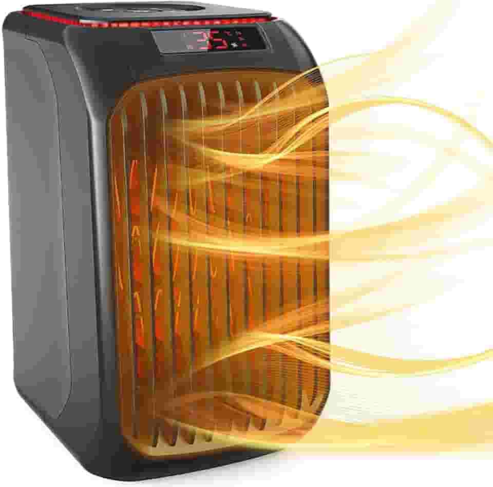 Aquecedor Elétrico Residencial 1200W Alto Poder PTC Cerâmico 3 3S Aquecimento Rápido Silencioso Mesa Display de Temperatura LED com Controle por Botão