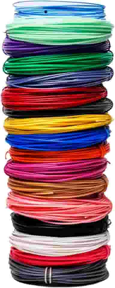 Hobby e Job - Kit de Filamentos para Caneta 3D - 10 Cores, 100 Metros (Total) - Filamento PLA 1.75mm, 0.5kg