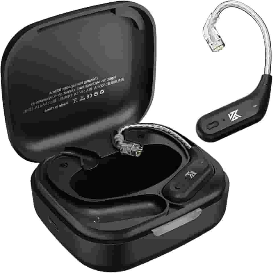 Cabo Bluetooth sem fio da KZ, módulo Bluetooth à prova d'água AZ09 5.2 com microfone, cabo de fones de ouvido para fones de ouvido de 2 pinos IEM (preto, pino C)