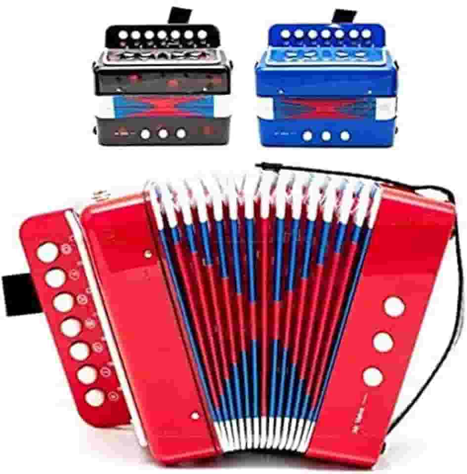 Sanfona Infantil 3 Baixos Acordeon Mini Gaita Profissional (Vermelho)