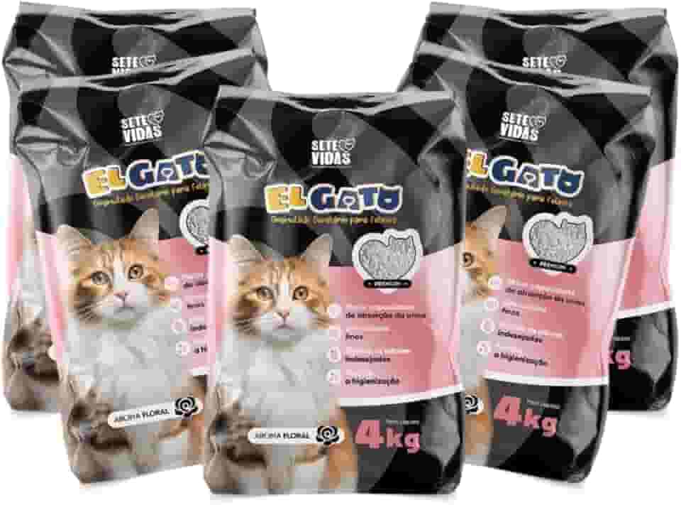 Areia Higiênica para Gatos EL Gato Linha Primium Anti Odor 100% Natural (Floral - 20Kg)