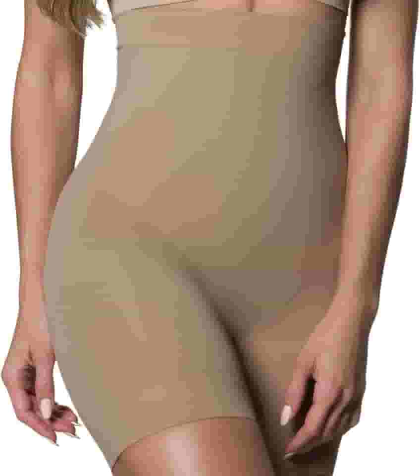 Short Modelador Levanta Bumbum Cinta Redutora Sem Costura Cós Alto Diminui Medidas Selene Feminino