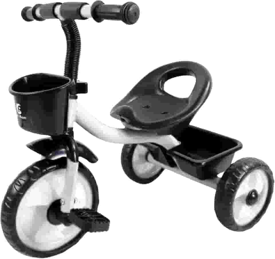 Triciclo Infantil Vermelho Atentu com Pedal 3 Rodas Resistente Brinquedo Infantil para Criança 3 Anos Triciclo Menino com Cesto Cestinha para Passeio e Pedal Infantil (Branco)