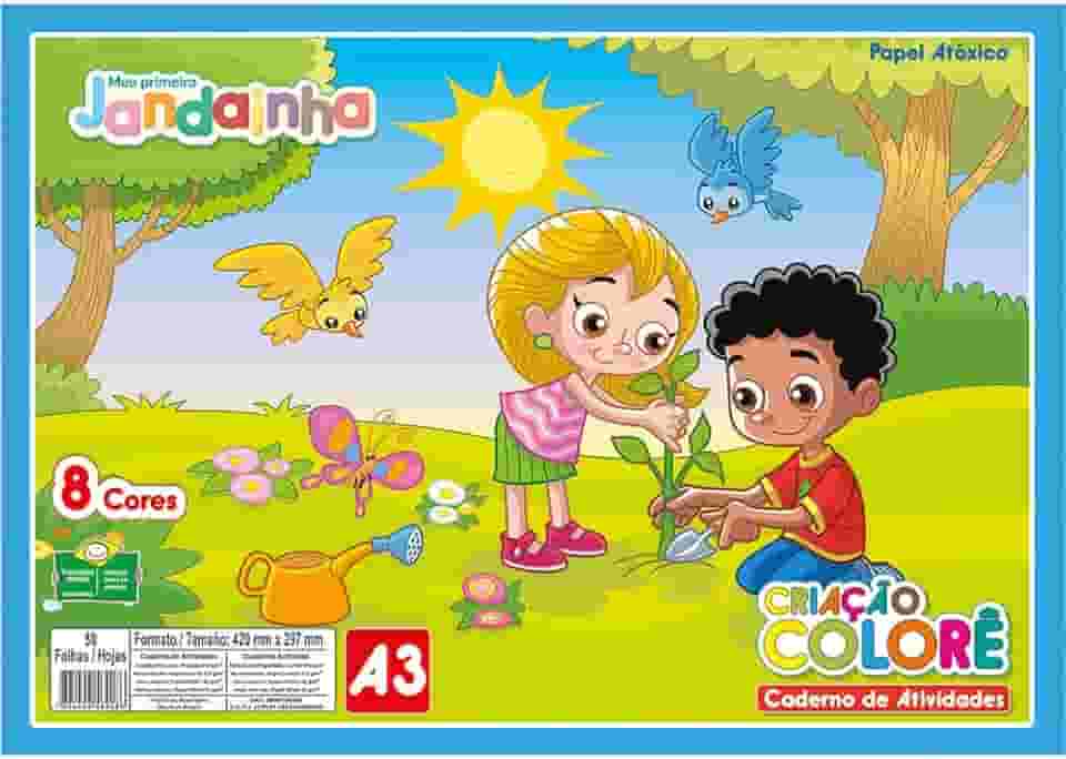 Papel Criacao Colore A3 32Fls 8 cores Meu Primeiro Jandainha - Jandaia
