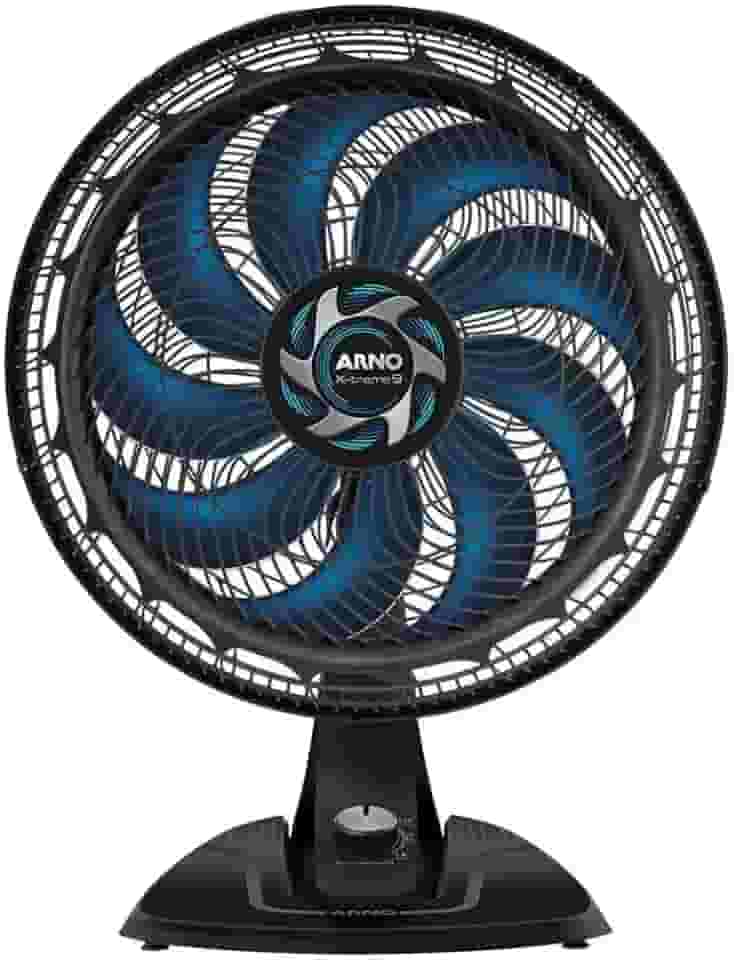 Ventilador de Mesa Arno X-TREME 9 40cm VE90, 160W, 9 Pás, 3 Velocidades, Oscilação 80º, Power Zone, Modo Sono Tranquilo, 220V