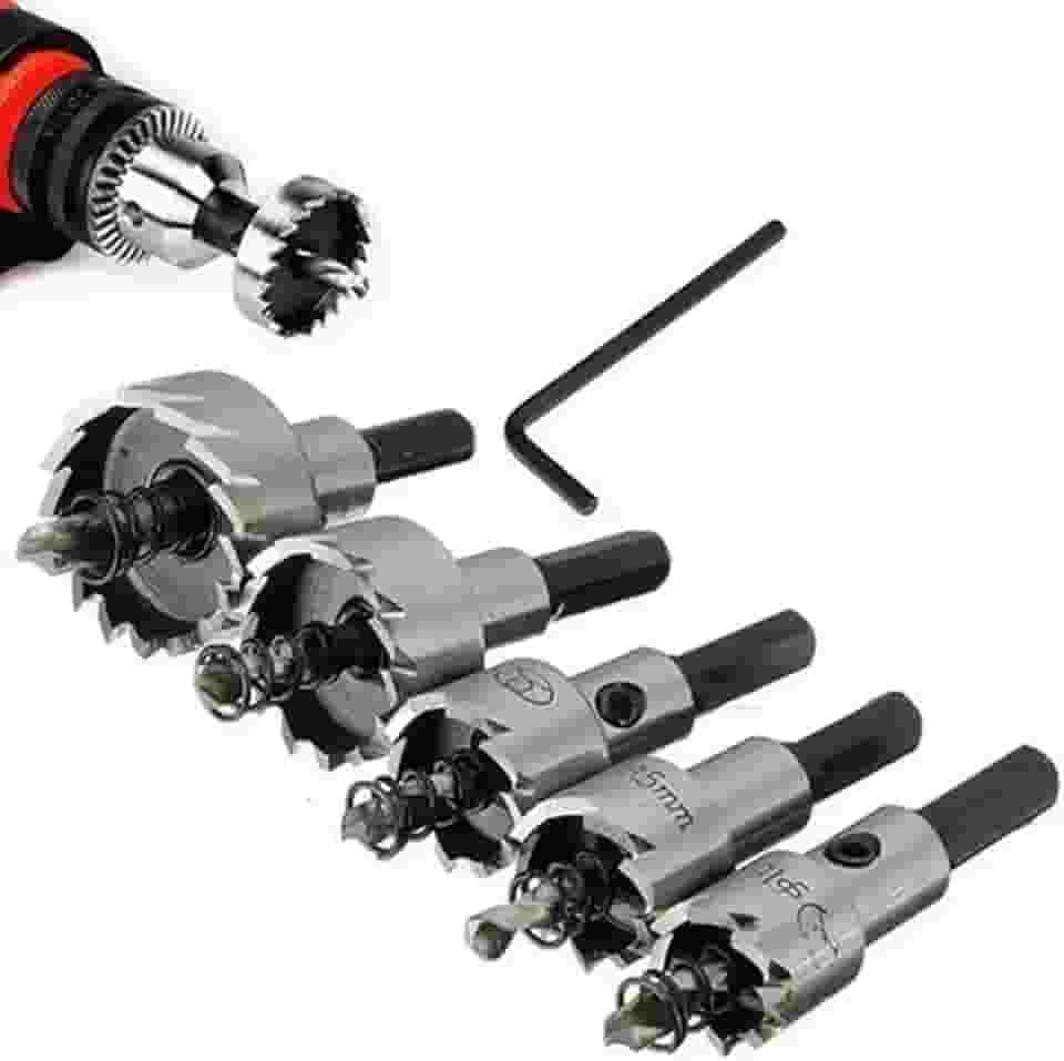 Jogo Broca Serra Copo Fura Metal Aço Ferro 16 À 30mm 5 Peças