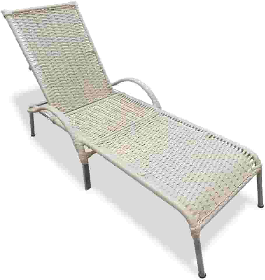 Espreguiçadeira de Fibra Sintética Regulável Julia Piscina (Fendi)