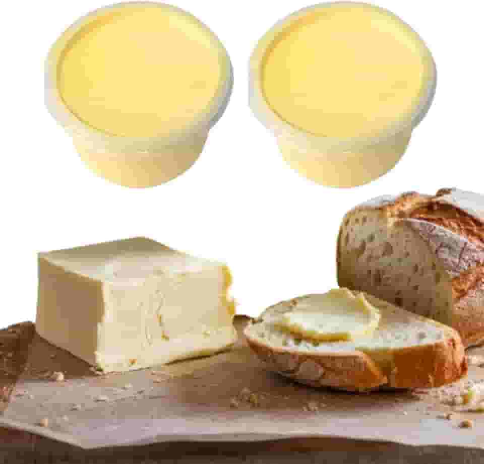 Kit com 2 Potes de Manteiga Artesanal da Roça – 250g Cada, Pura