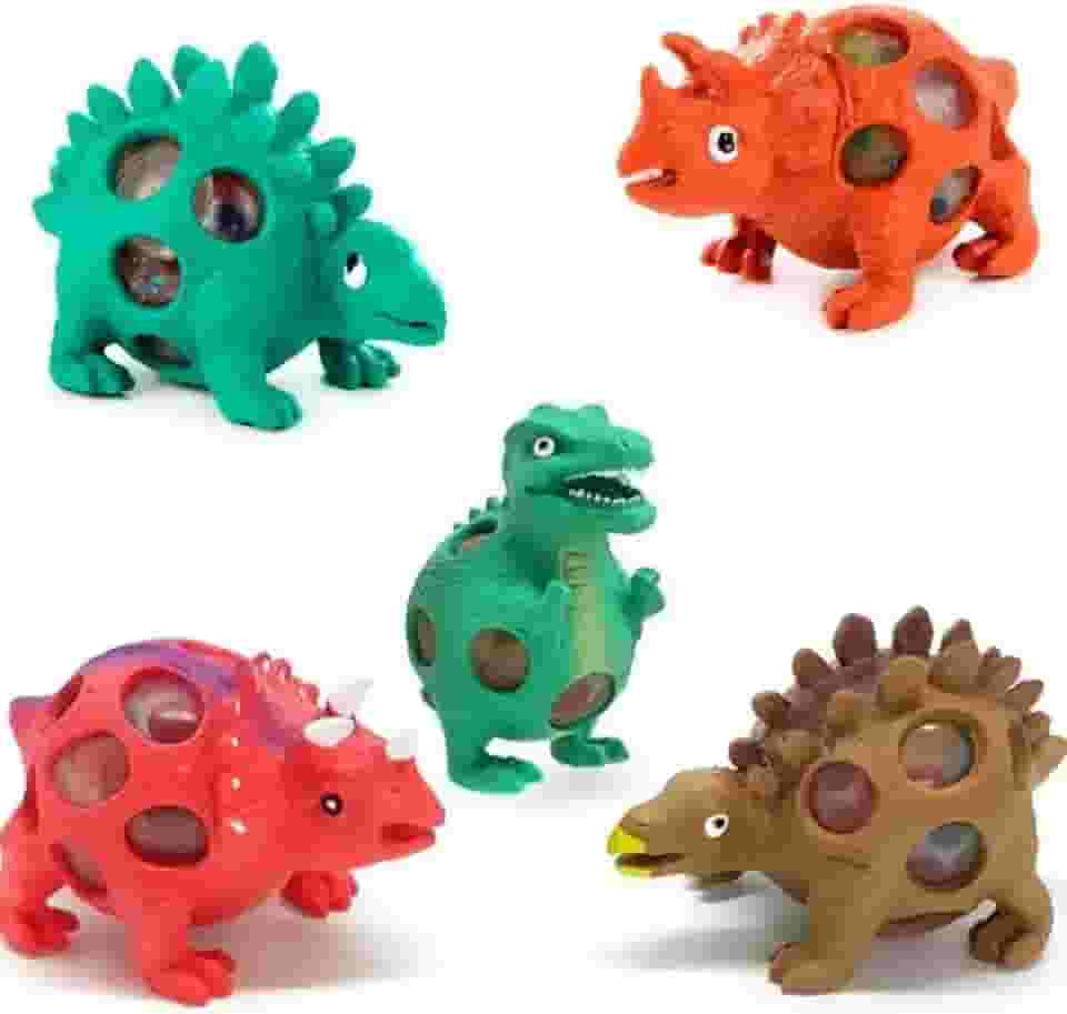 KIT 2 Dinossauro Dino Antiestresse Sensorial Brinquedo Infantil Colorido Toque Macio Fidget Toy Relaxante para Crianças - TYDA
