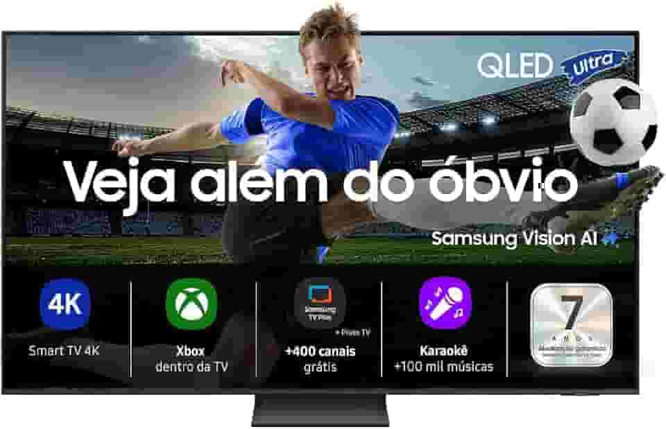 Samsung Vision AI TV 55" QLED Ultra 4K Q8F 2025, Pontos Quânticos, Processador com AI, Xbox Cloud Gaming