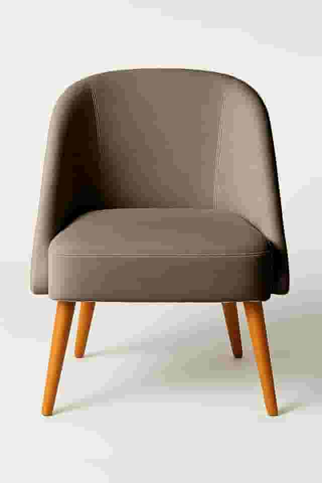 Banqueta Poltrona Lua Recepção Atendimento Penteadeira Maquiagem (Capuccino)