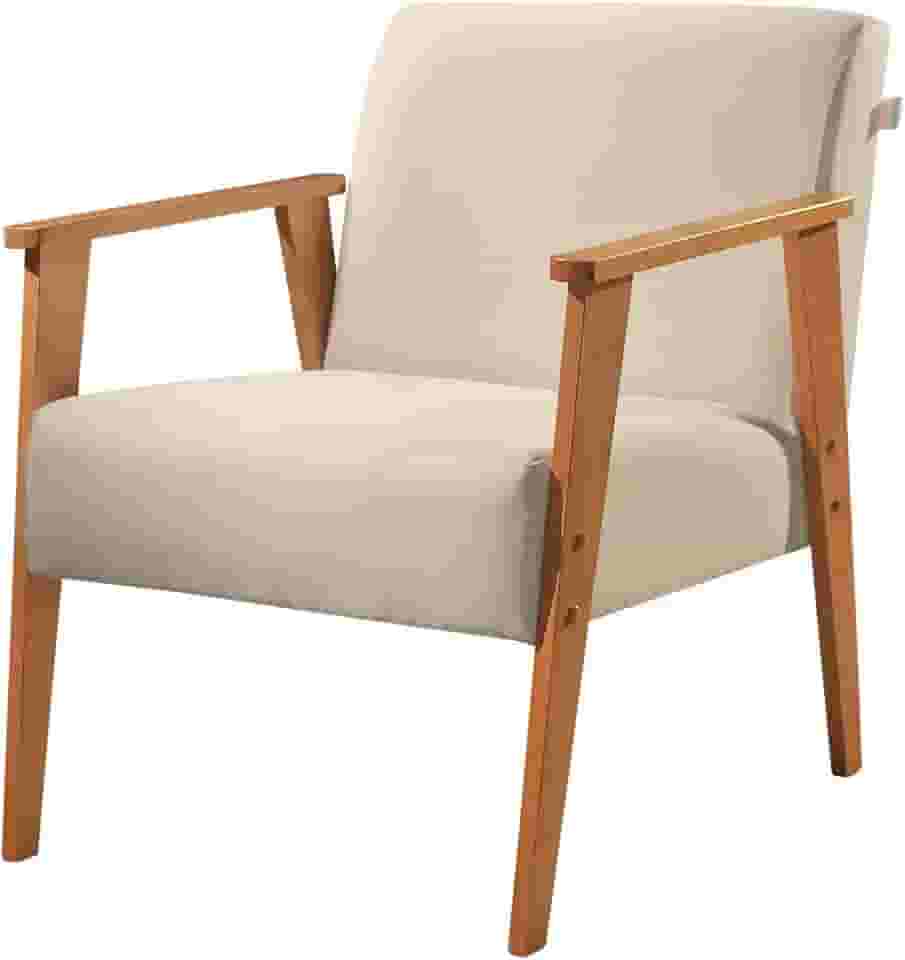 Poltrona em Linho Perla Agarb Decor Cor:Linho Bege Claro