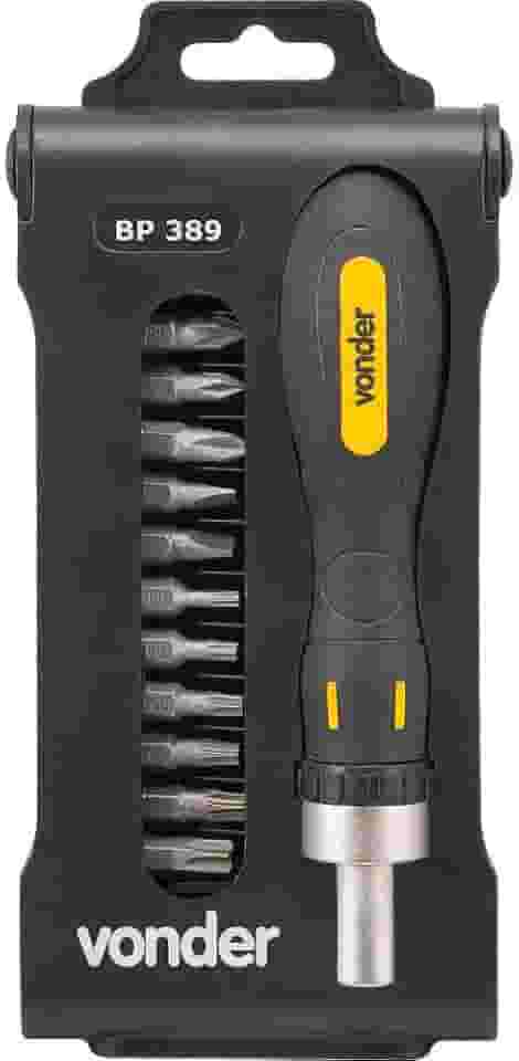 Vonder, Jogo De Bits/Ponteiras, Com 13 Peças, Encaixe Sextavado 1/4", Bp 389.
