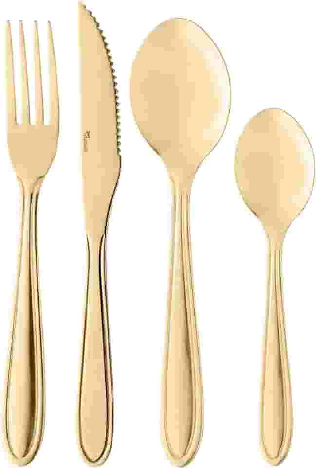 LYOR - Faqueiro 24 Peças Gastro Dourado Aço Inox