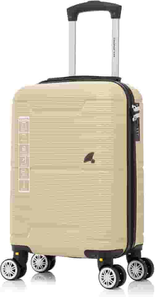 Mala de Bordo 8kg em ABS Rígido Padrão ANAC com Rodinhas 360 e Cadeado Numérico com Senha Verona 18 (Caqui)