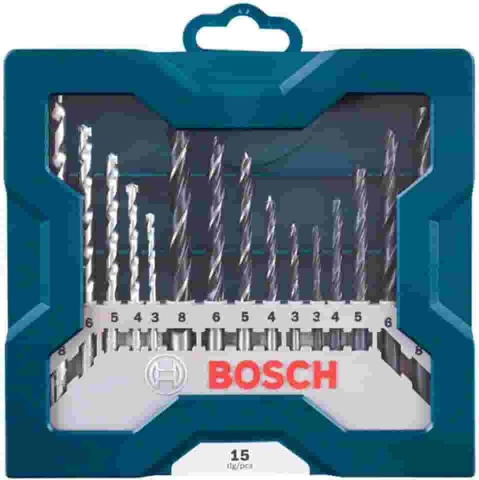 Bosch Jogo brocas alvenaria/metal/Madeira Mini X-line 15 peças