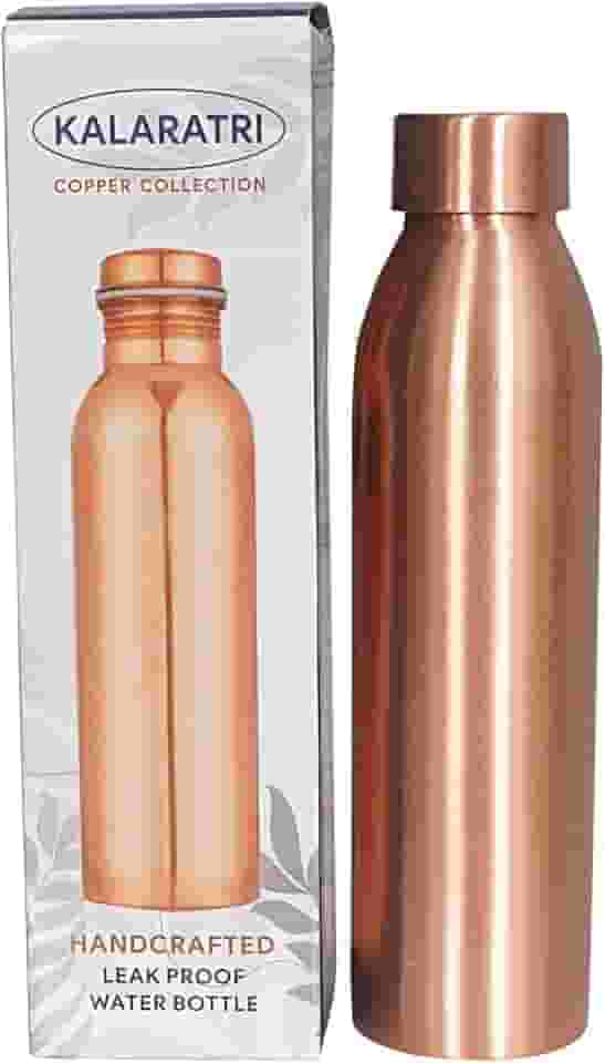 Garrafa de água de cobre puro 1000 ml - à prova de vazamento