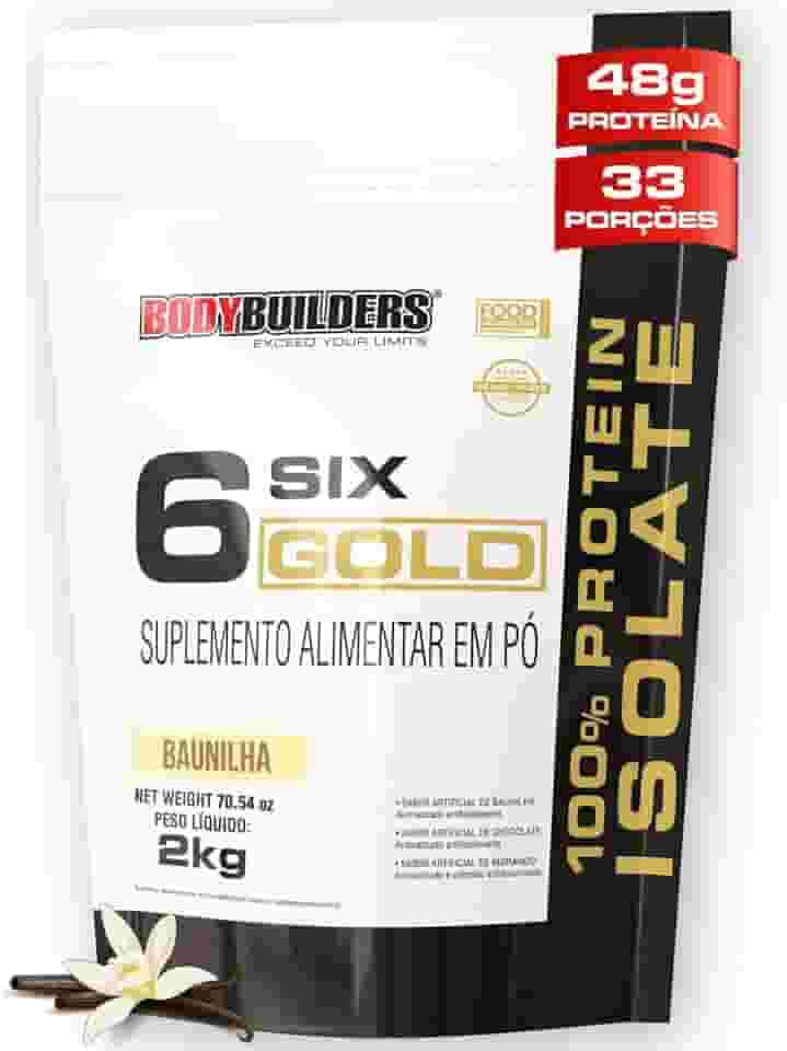 Whey Protein Isolado Six Gold Baunilha 2kg - Bodybuilders