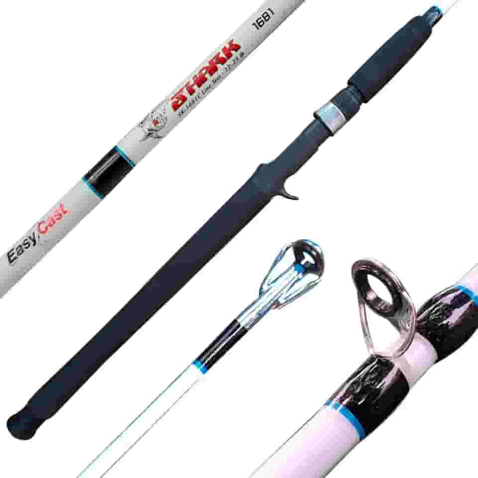 Vara Shark para Carretilha Inteiriça Maciça Ação Rápida 25lb 1.68m