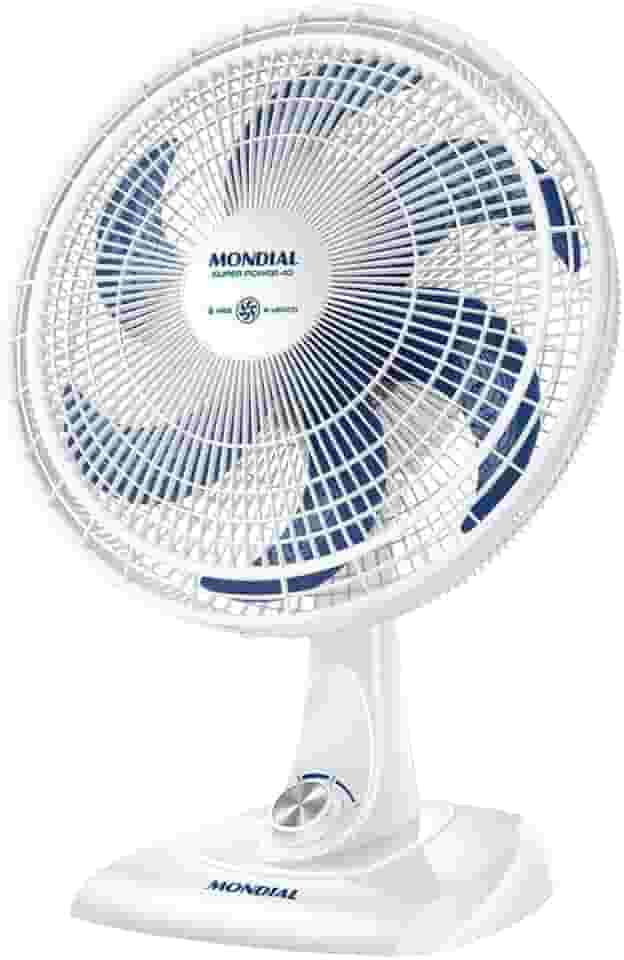 MONDIAL Ventilador de Mesa 40cm Super Power, Branco/Azul, 140W, 220V - VSP-40-W