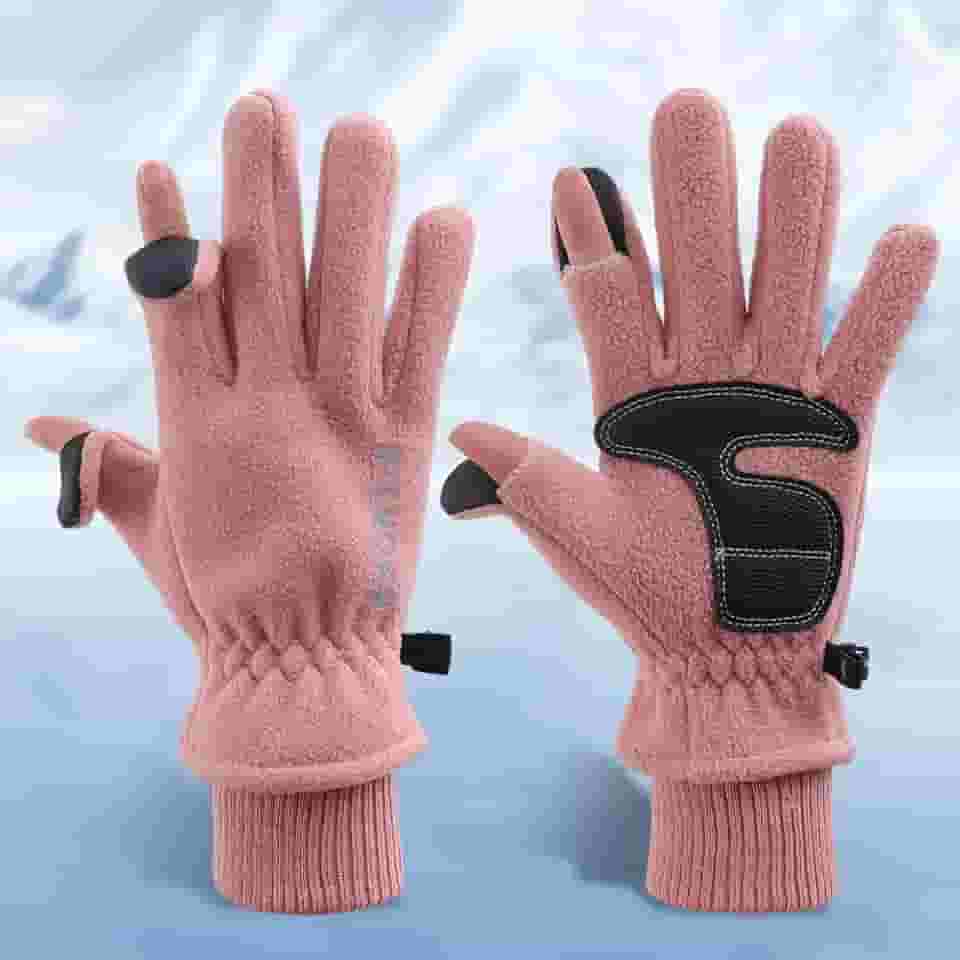 Luvas de esqui para homens e mulheres - Luvas de neve de inverno à prova de vento à prova d'água para esqui e snowboard para clima frio quente, rosa