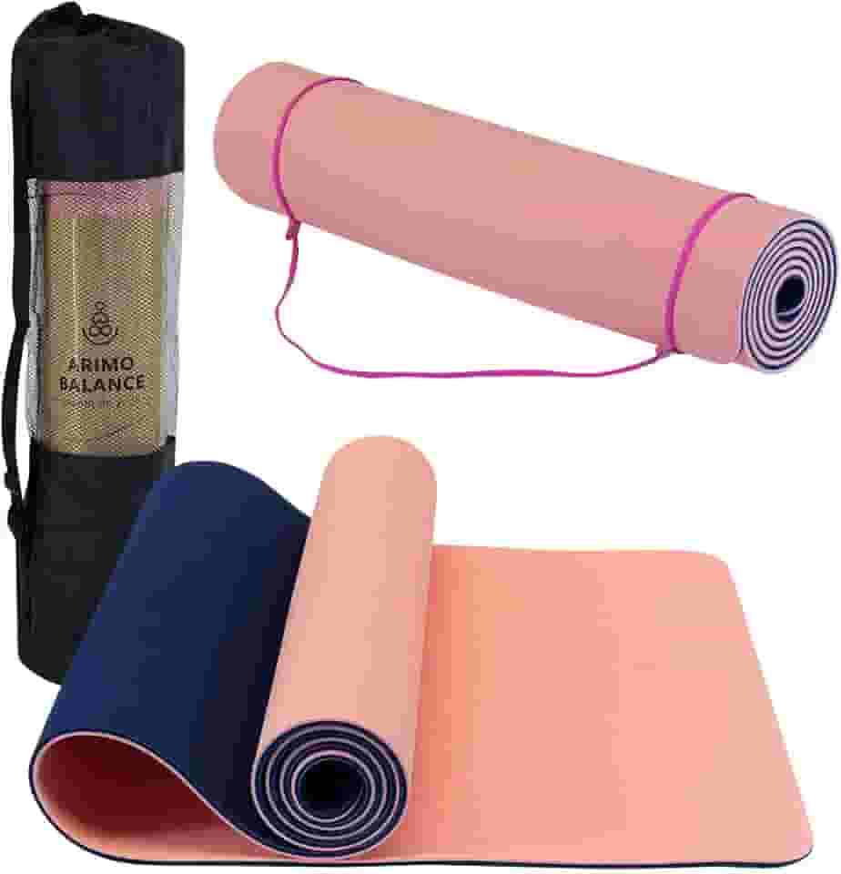ARIMO Tapete Yoga Mat Plus Antiderrapante TPE Ecológico Biodegradável Todos Os Tipos de Yoga/Pilates 183 x 66 cm x 6 mm