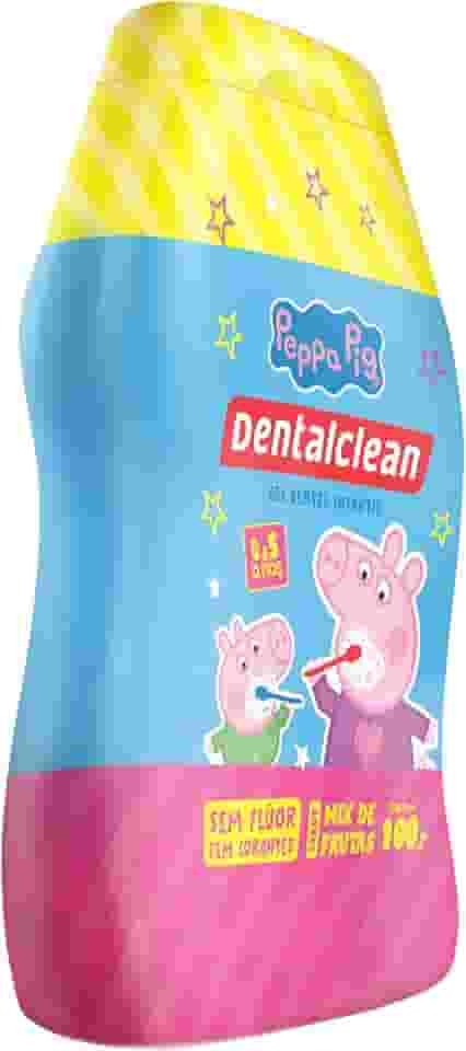 Dentalclean Gel Dental Infantil Sabor Mix de Frutas Sem Flúor 100g, Peppa Pig