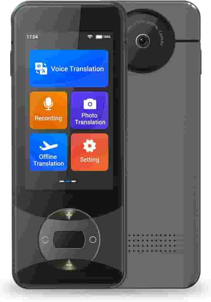 Dispositivo tradutor de idiomas 144 idiomas AI Voice Translator W10 com tela sensível ao toque de 3 polegadas Suporte de tradução instantânea bidirecional para viagens de negócios