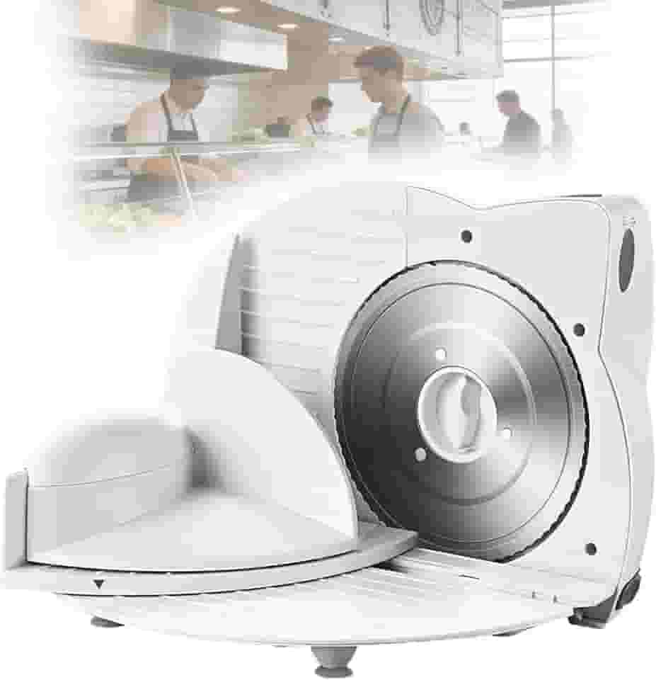 Fatiador EléTrico De Frios DobráVel, LâMina De AçO InoxidáVel 420, 3 ConfiguraçõEs De Espessura AjustáVeis, DiâMetro Da LâMina 17cm,Ideal Para Carnes Sem Osso,DoméStico