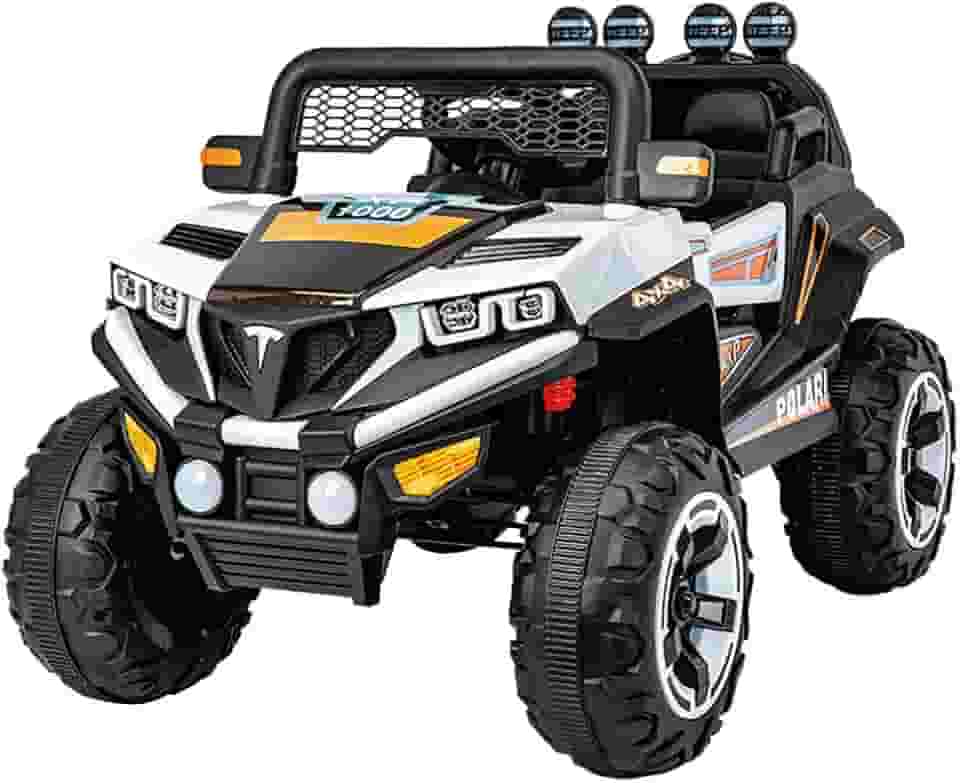 Zippy Toys, Carro Elétrico UTV 4X2 12V com Controle Remoto, Branco