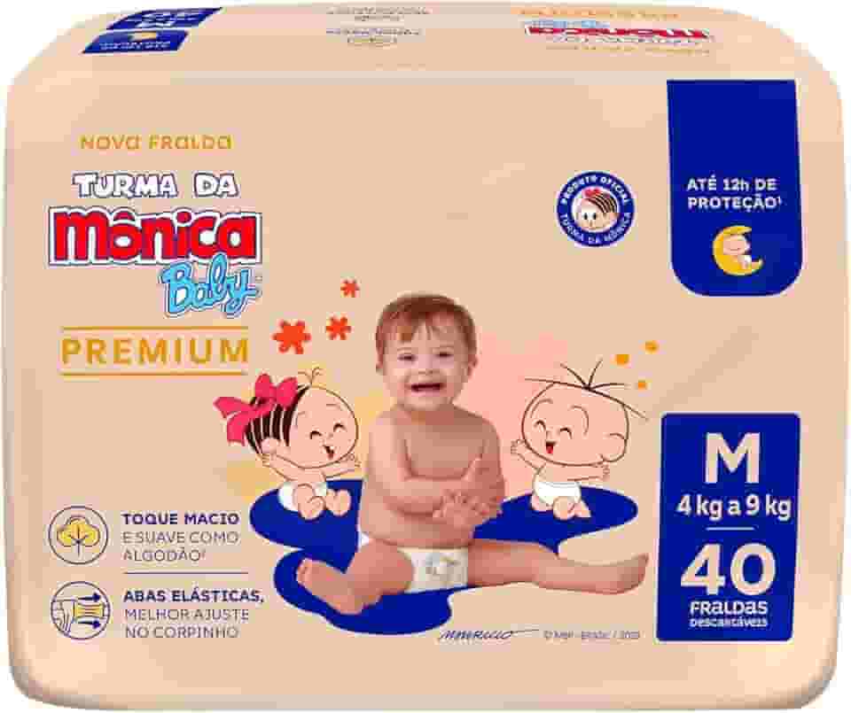 Turma da Mônica Baby Premium Econômica M 40 Unidades