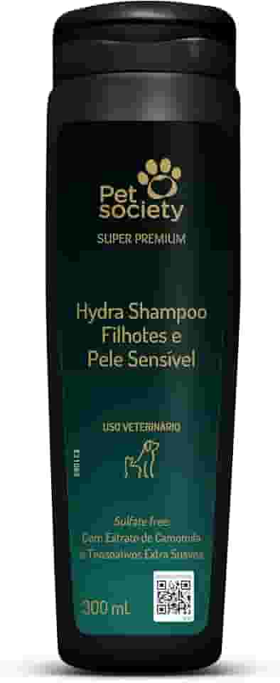 Pet Society Super Premium Shampoo Filhotes e Pele Sensível Para Cães e Gatos - 300 mL
