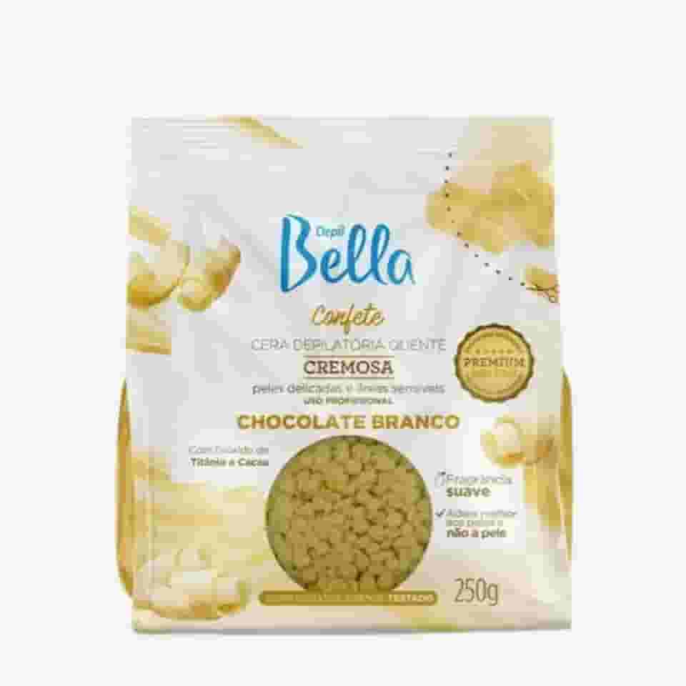 Depil Bella Cera Quente Confete Chocolate Branco 250G