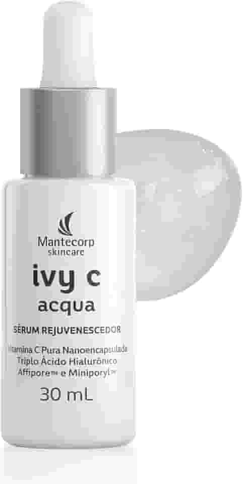 Sérum Rejuvenescedor Facial Ivy C Acqua – 30ml – Vitamina C Pura – Hidratação Tripla e Controle de Oleosidade – Mantecorp
