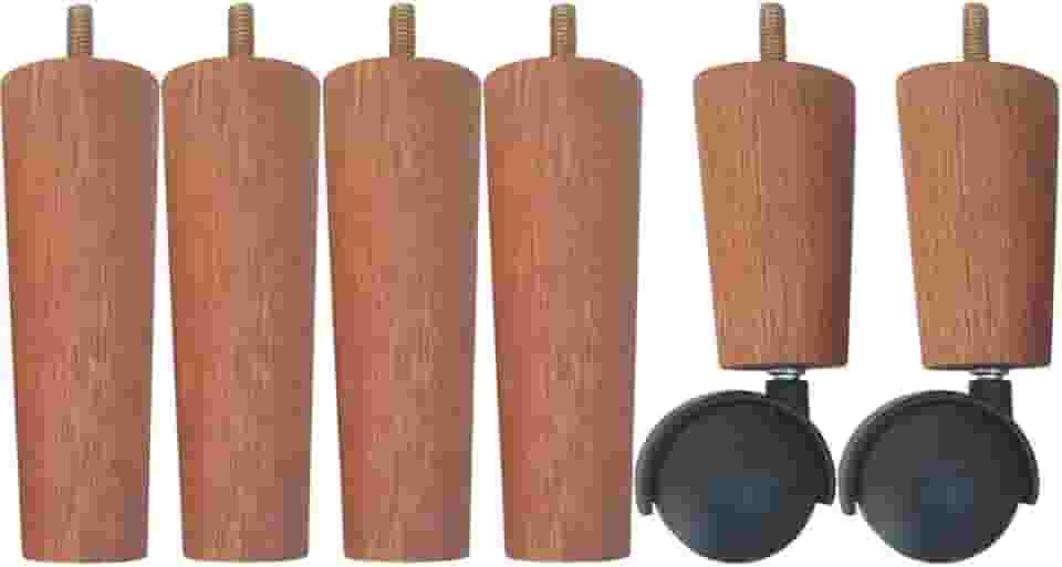 6 Pes Para Cama Box Solteiro Rodinhas Para Moveis Pé Palito