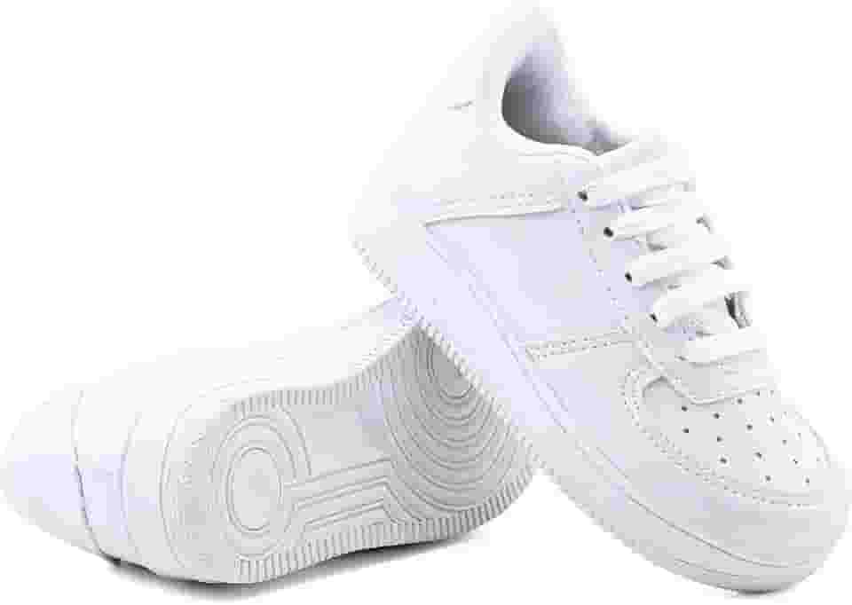 Tenis Casual Infantil Unissex Confortavel Branco Solado Leve Moda Estilo Retro Criança Feminino Masculino Bebe