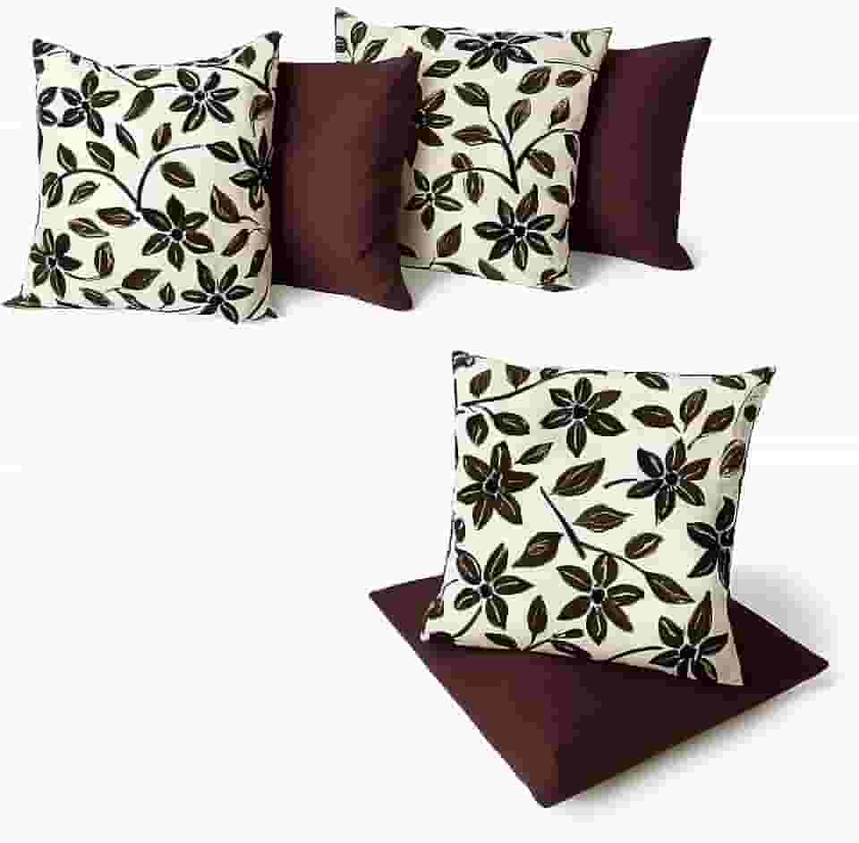 KIT C 6 ALMOFADAS CHEIAS COM ENCHIMENTO PARA SALA QUARTO OU SOFÁ ALMOFADAS DECORATIVAS(JAC COR 01cTABACO)