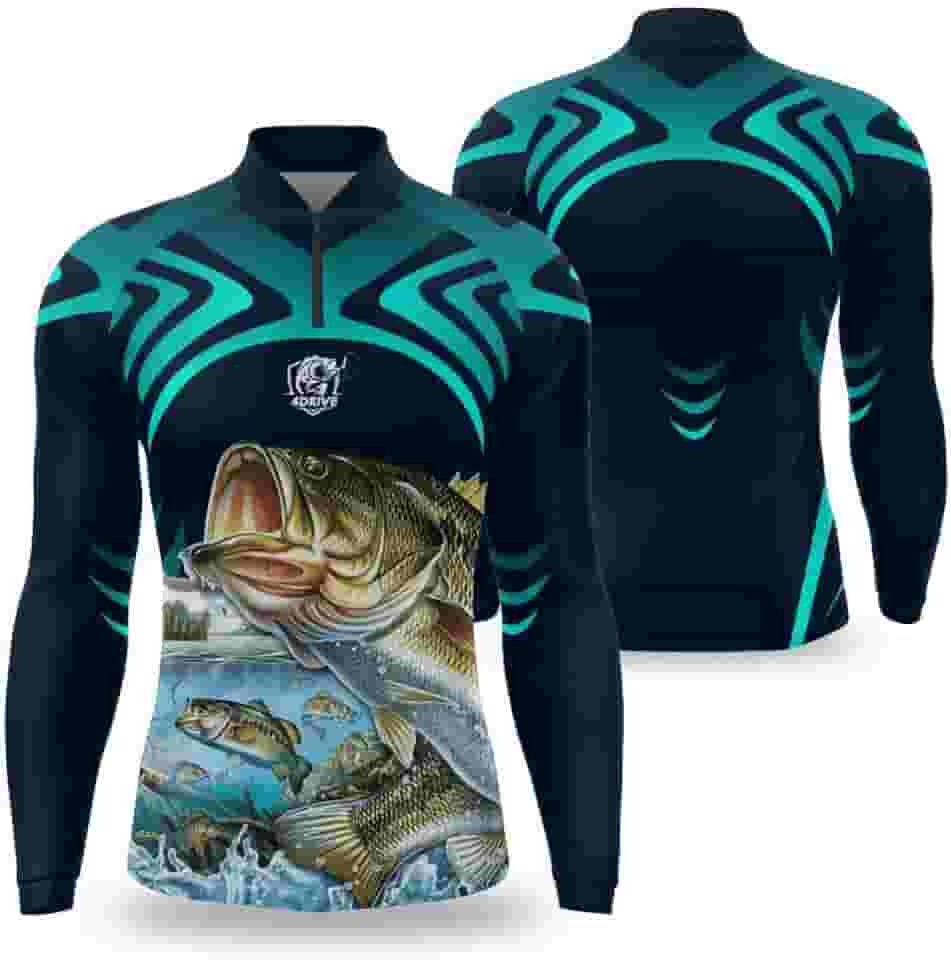 Camisa Pesca manga longa proteção UV com secagem rápida Camiseta de pescaria