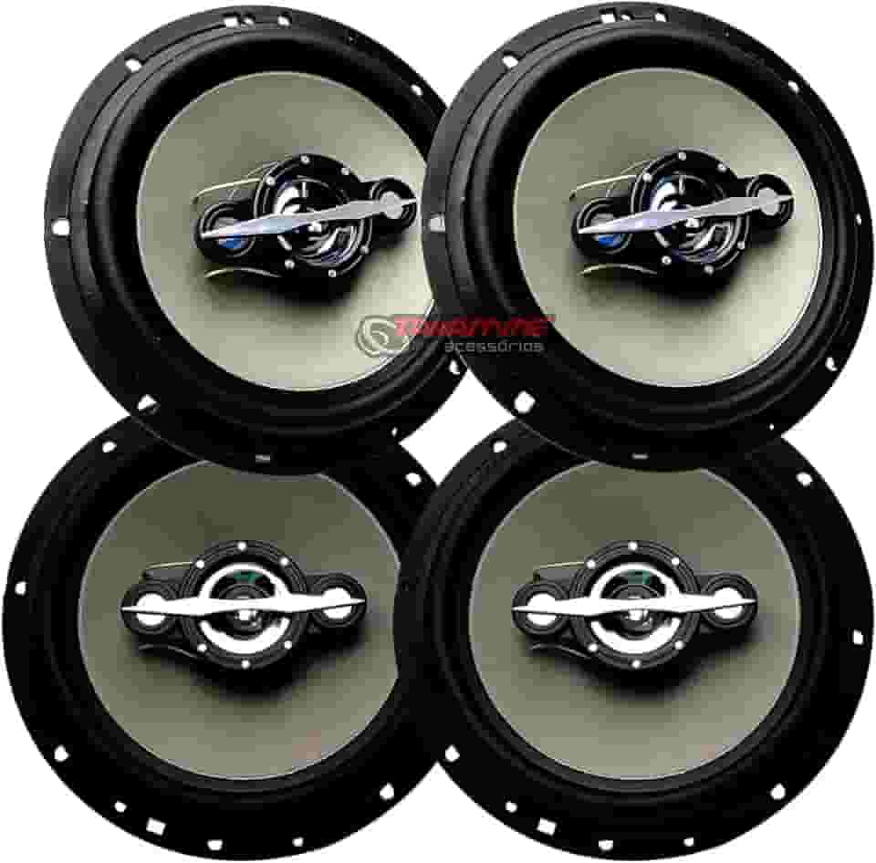 Kit 2 Pares Alto Falante 6 Polegadas Quadriaxial Som Automotivo 280W Leson