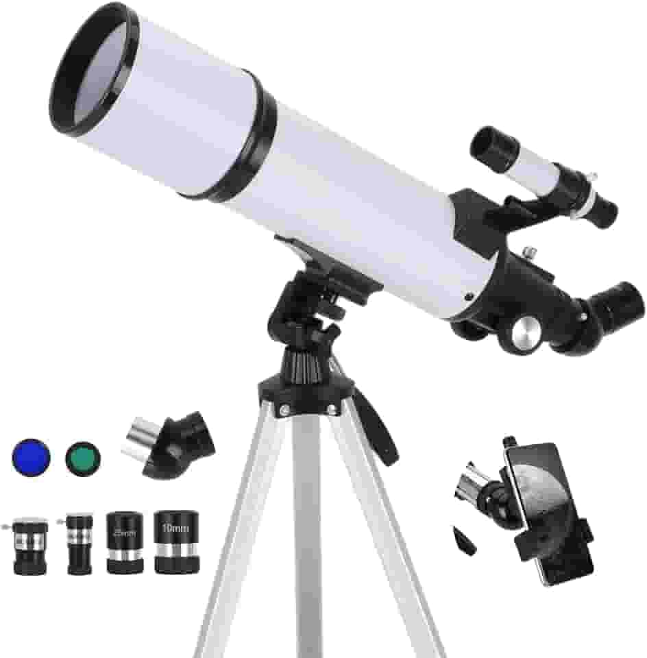 Telescópio Astronômico Profissional Portátil, em um Kit, com Kit Completo, Completo com Tripé Ideal para Iniciantes e Entusiastas da Astronomia, Presentes para meninos e meninas ﻿