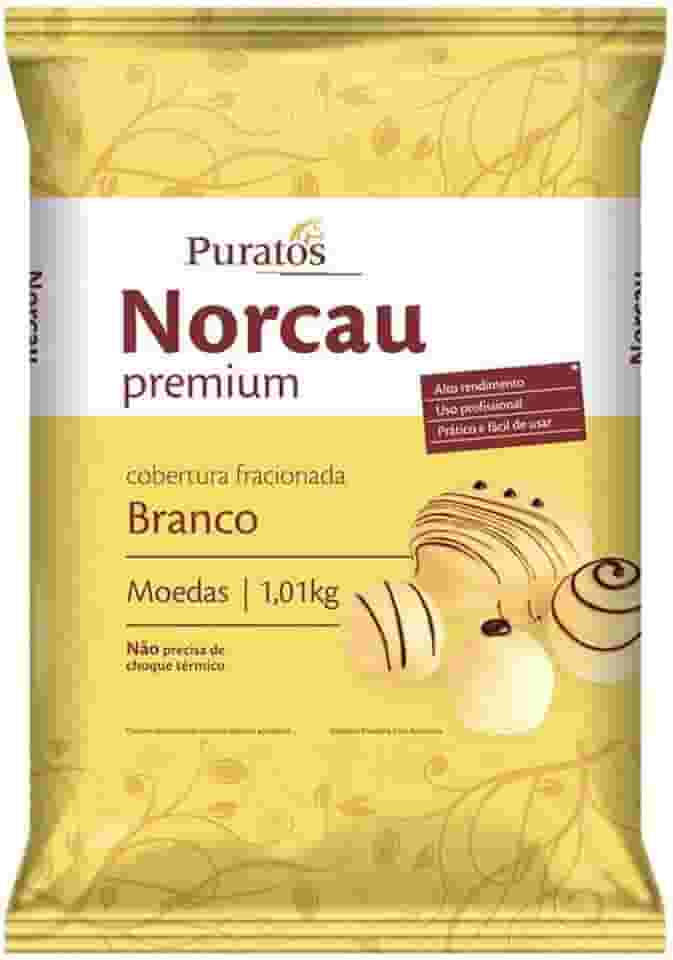 Cobertura Chocolate Fracionado Gotas Branco 1,01kg - Norcau Premium