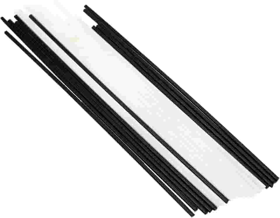 Geesatis Marcador de posição de escala de escala lateral de baixo de guitarra de 1,5 mm para Ukulele Brss de guitarra, 10 peças pretas e 10 peças brancas