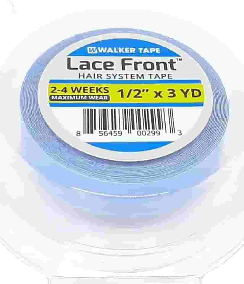 WalkerTape Fita Adesiva para Lace Front – Ultra Forte, 3 metros X1,27cm, Hipoalergênica, Resistente à Água, Fácil de Aplicar – Ideal para Perucas, Próteses Capilares e Mega Hair
