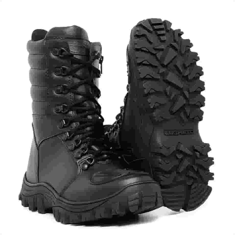 COTURNO TÁTICO LUGHATO ORIGINAL SOLADO COSTURADO (42, BR, Adulto, Numérico, 42)