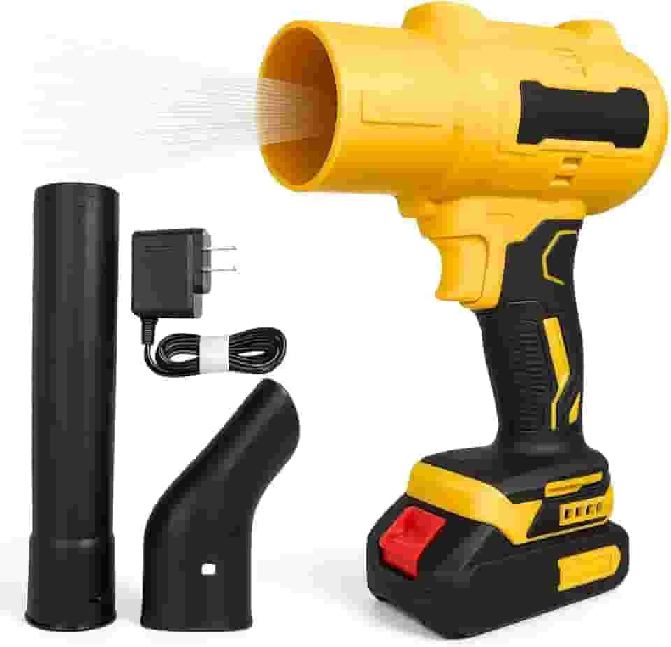 Soprador de Folhas Elétrico 48V com Motor Brushless 2200W, Velocidade 330km/h, Bateria 10000mAh e 4 Modos de Uso – Potente, Silencioso e Ideal para Limpeza Externa e Automotiva