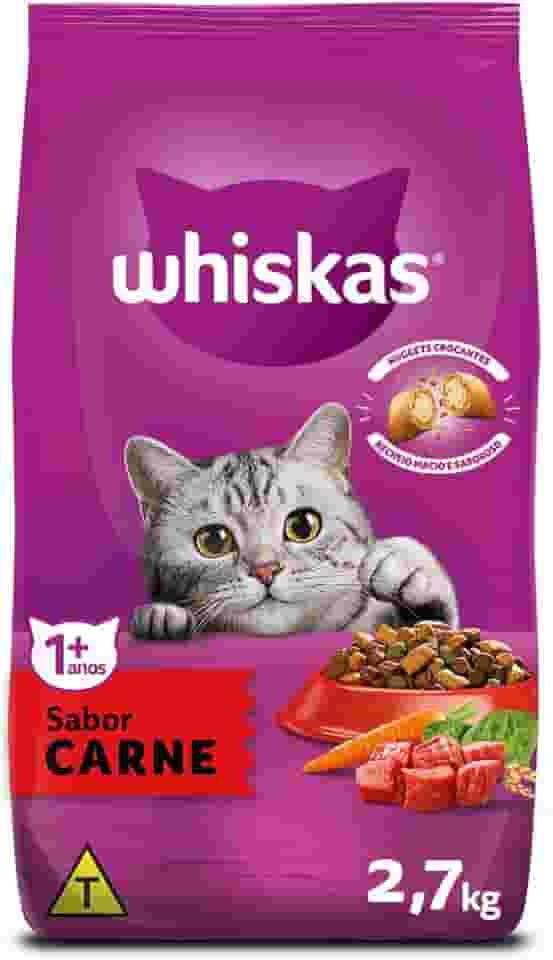 WHISKAS Ração Carne Gatos Adultos 2,7 kg