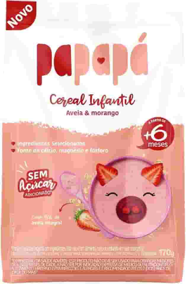 Cereal Infantil de Aveia e Morango 170g - Papapá