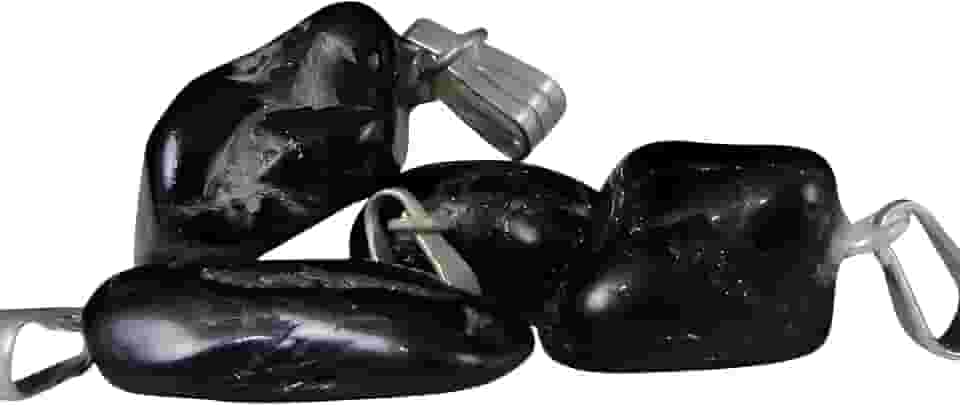 Pingente Turmalina Negra Pedra Rolada Proteção E Limpeza Unidade