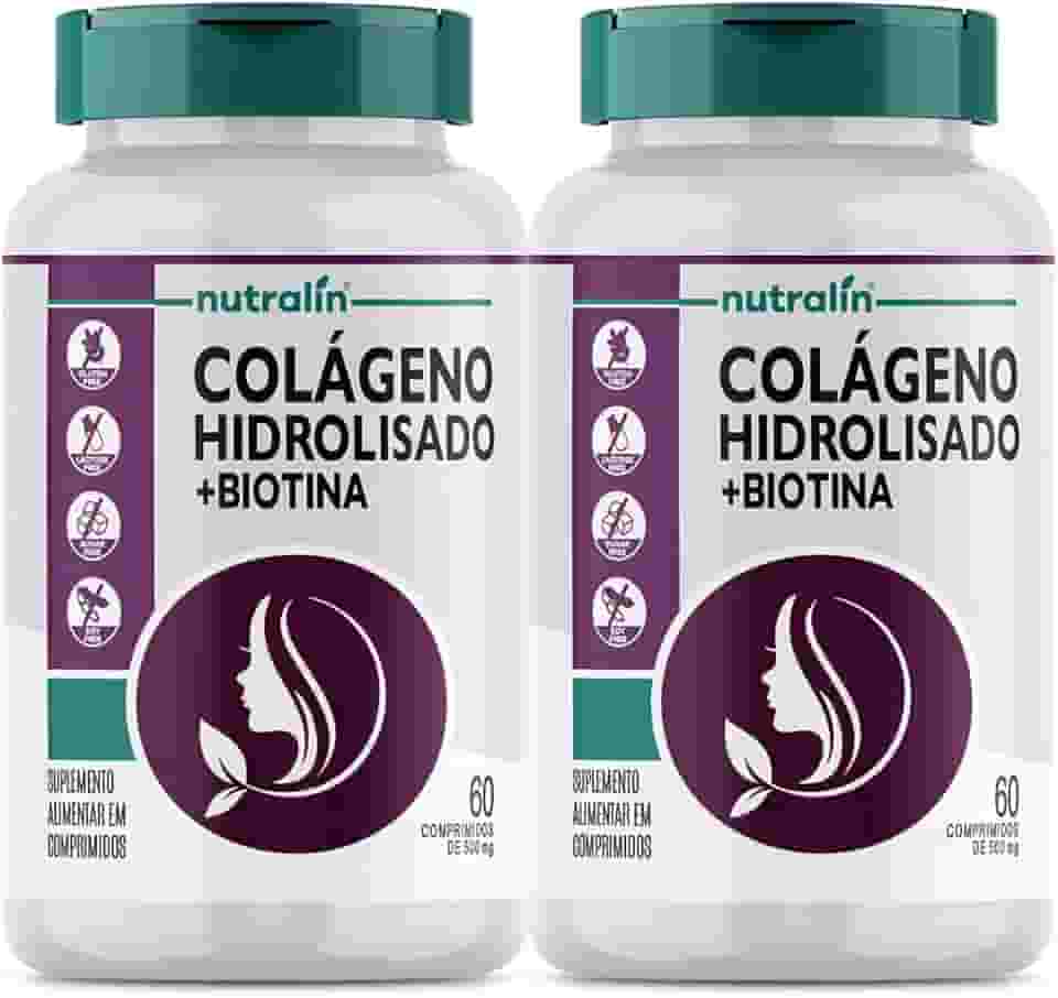 Combo 2 Colageno Hidrolisado 500mg Cabelo Pele Unha 60 Cap Nutralin